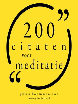 cover image of 200 citaten voor meditatie